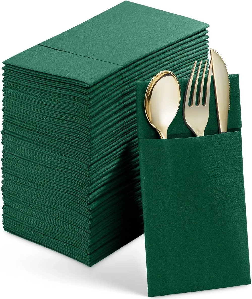 Linen Napkin Set - 50 PCS Disposable Linen-Feel Dinner Napkins