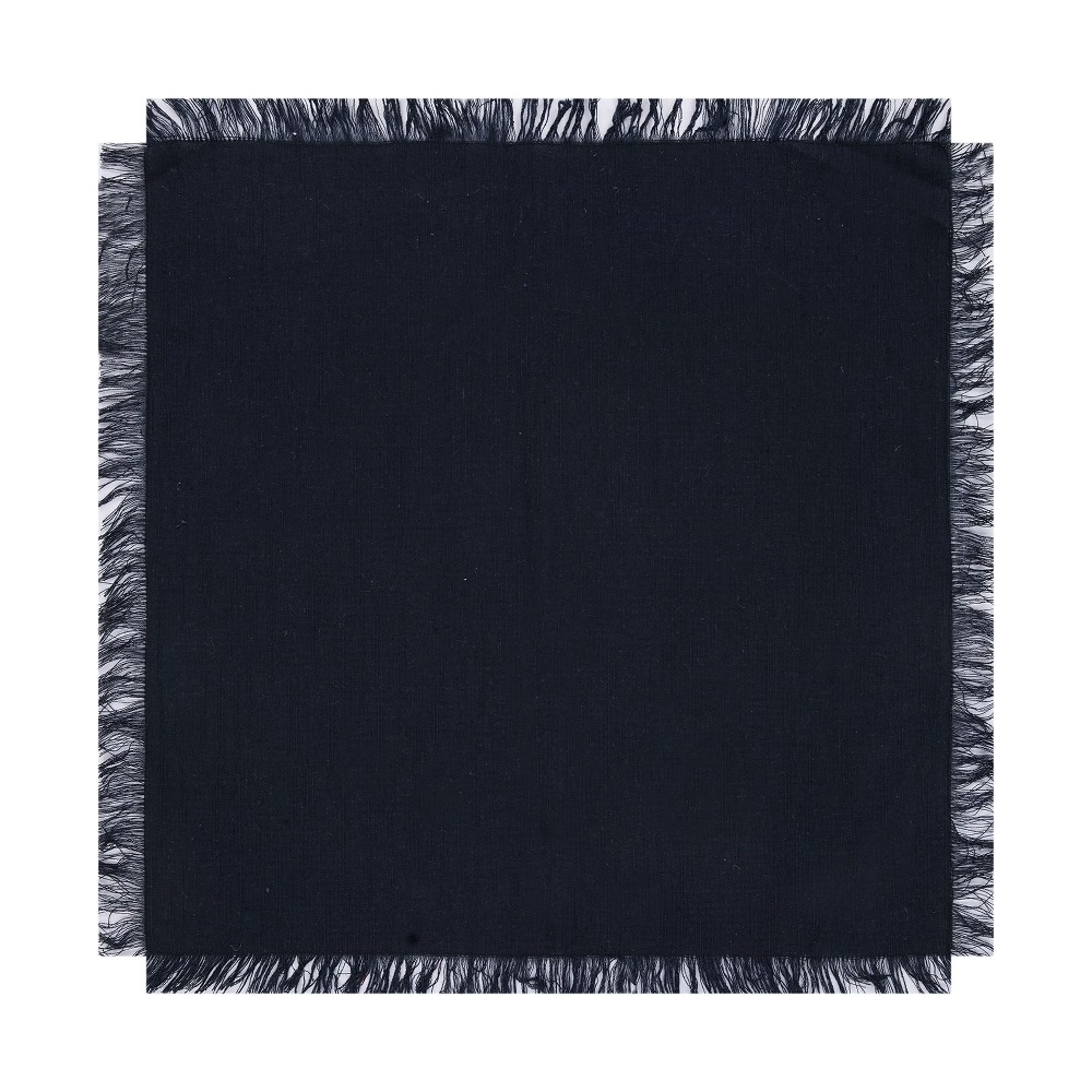 Linen Napkin Set - Black Cotton Napkins Set of 4