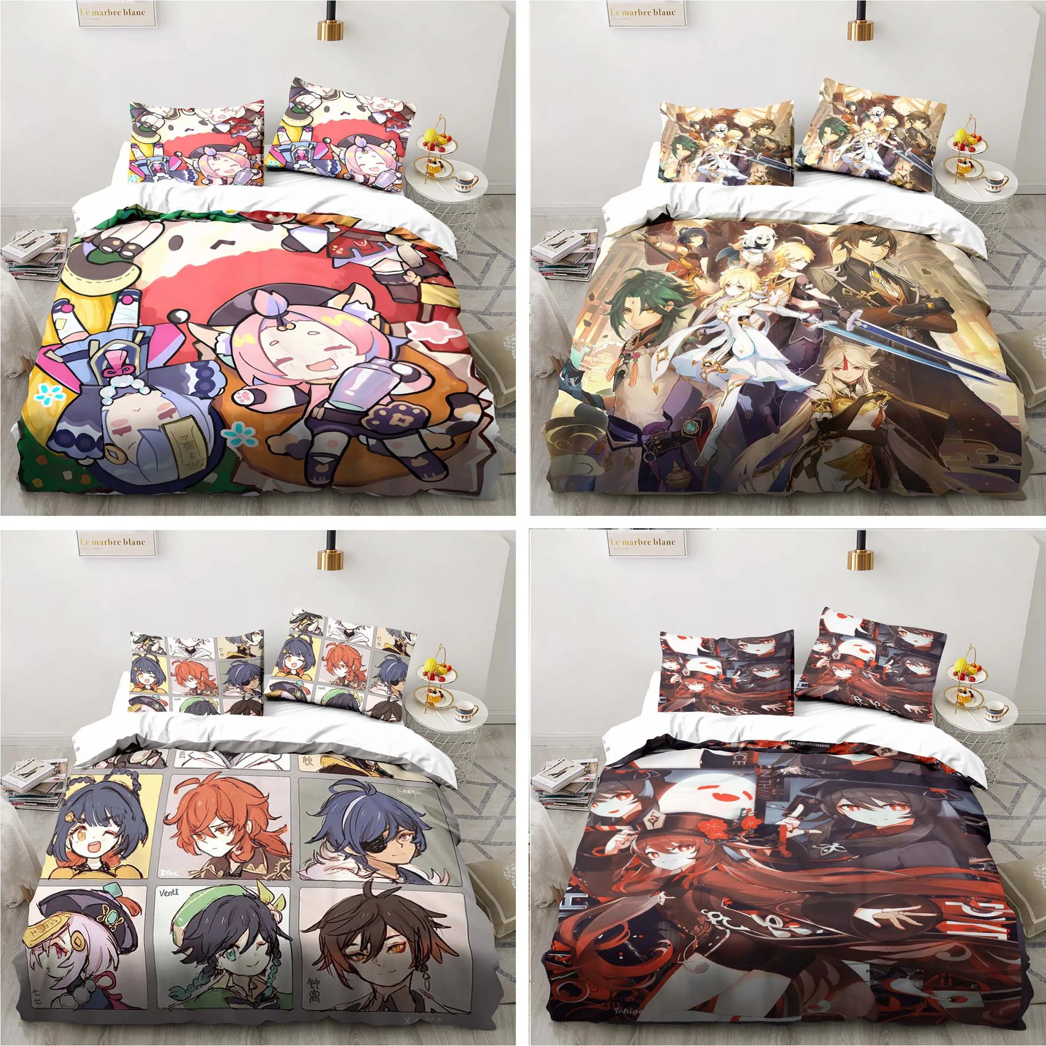Cartoon Anime Genshin Impact G - Linen Duvet Cover incelemesi ve fiyatı