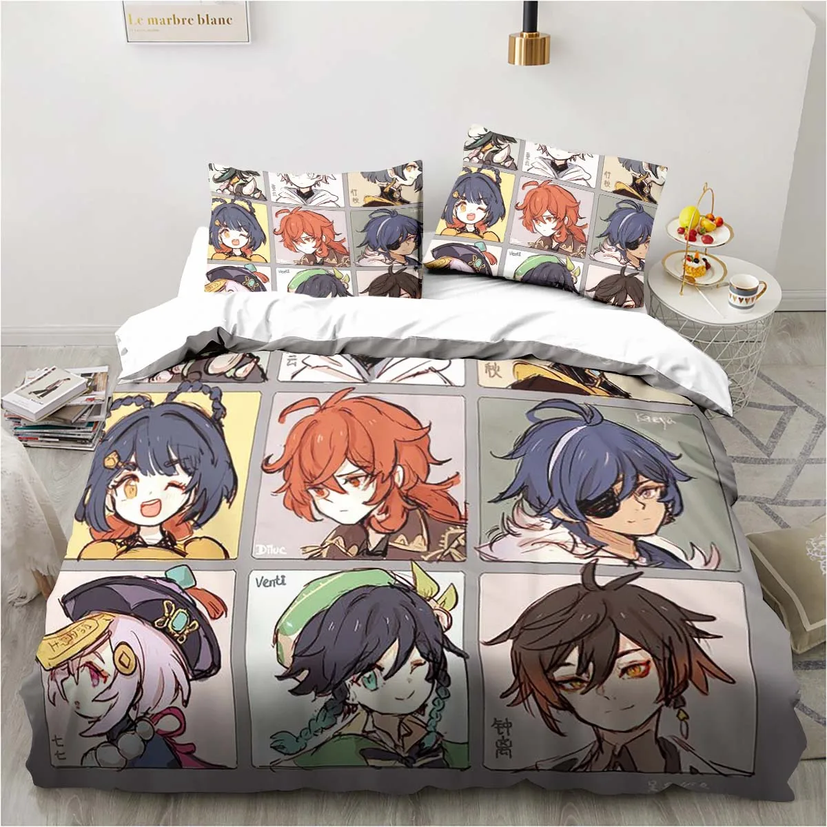 Cartoon Anime Genshin Impact G - Linen Duvet Cover incelemesi ve fiyatı