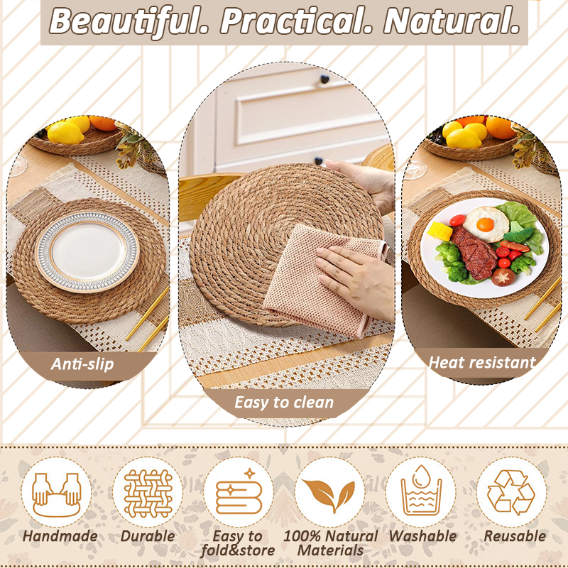 4/6/8 Sets Boho Dining Table D - Linen Napkin Set incelemesi ve fiyatı