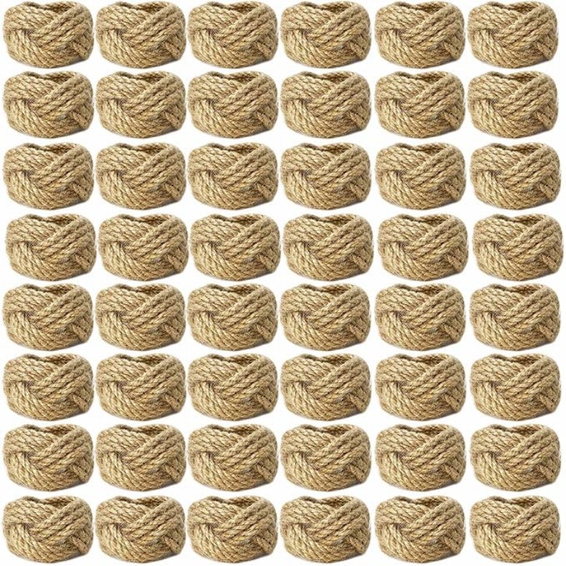 48Pcs Linen Braided Napkin Rin - Linen Napkin Set incelemesi ve fiyatı