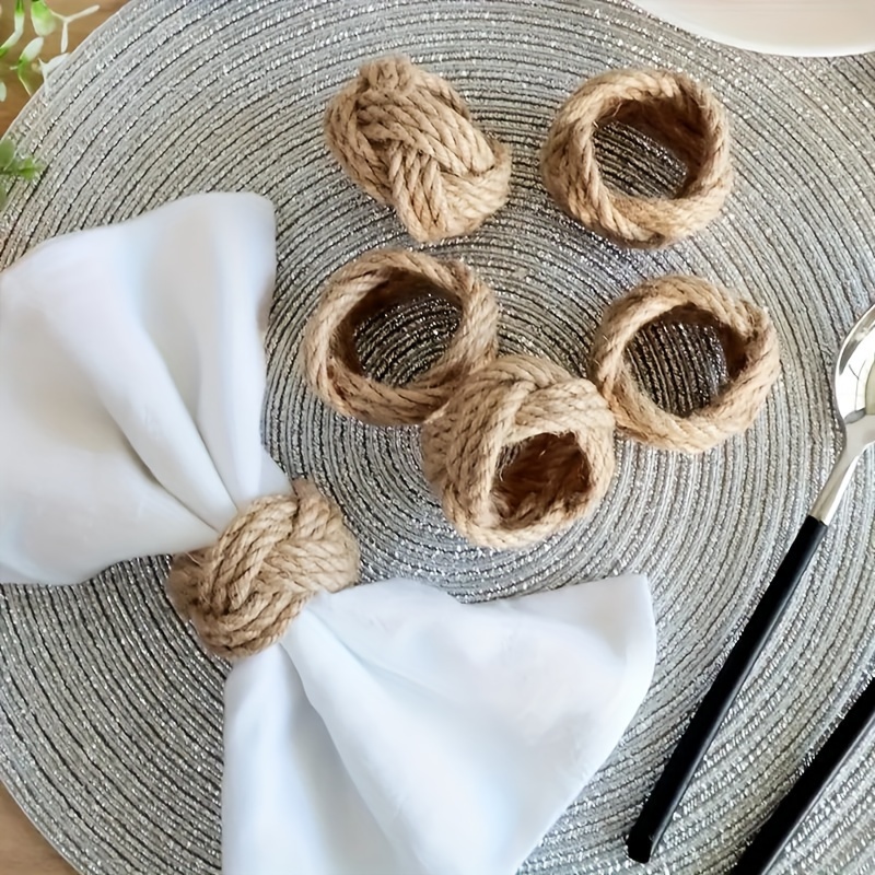 48Pcs Linen Braided Napkin Rin - Linen Napkin Set incelemesi ve fiyatı