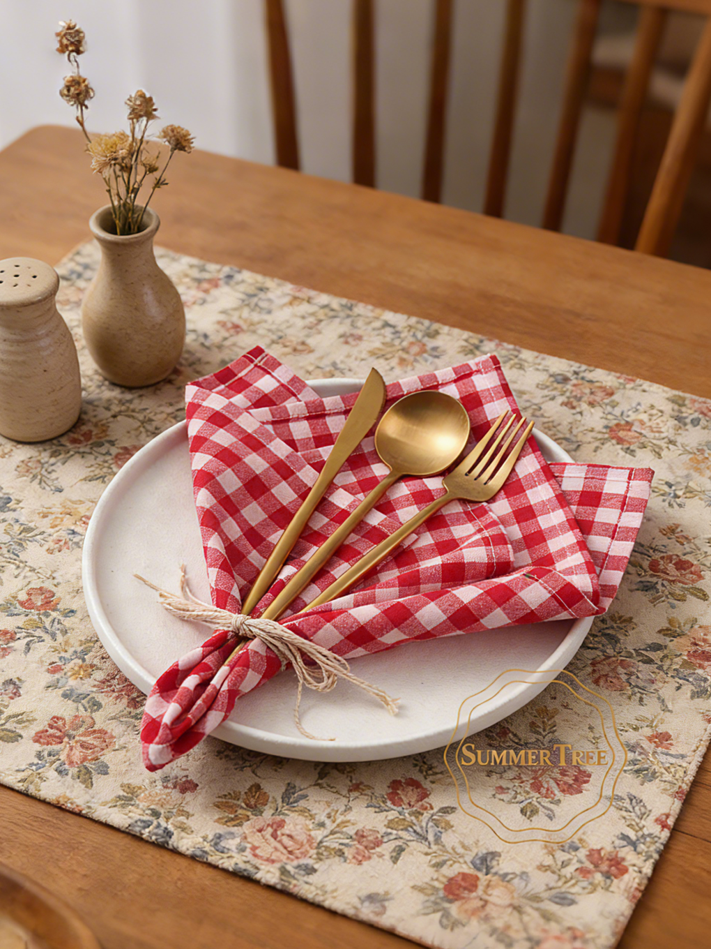 Gingham Cotton Napkin 42x42cm  - Linen Napkin Set incelemesi ve fiyatı