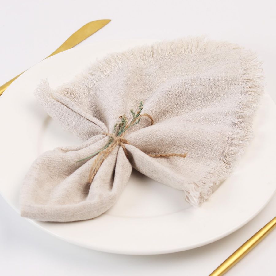 Cloth Napkins with Fringe,18 x - Linen Napkin Set incelemesi ve fiyatı