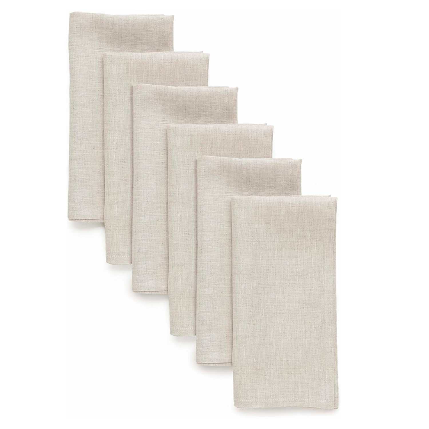 6 Pieces 100% Linen Dinner Nap - Linen Napkin Set incelemesi ve fiyatı