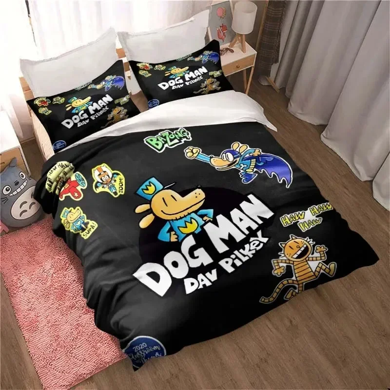 DOG MAN Cute Cartoon Pattern P - Linen Duvet Cover incelemesi ve fiyatı