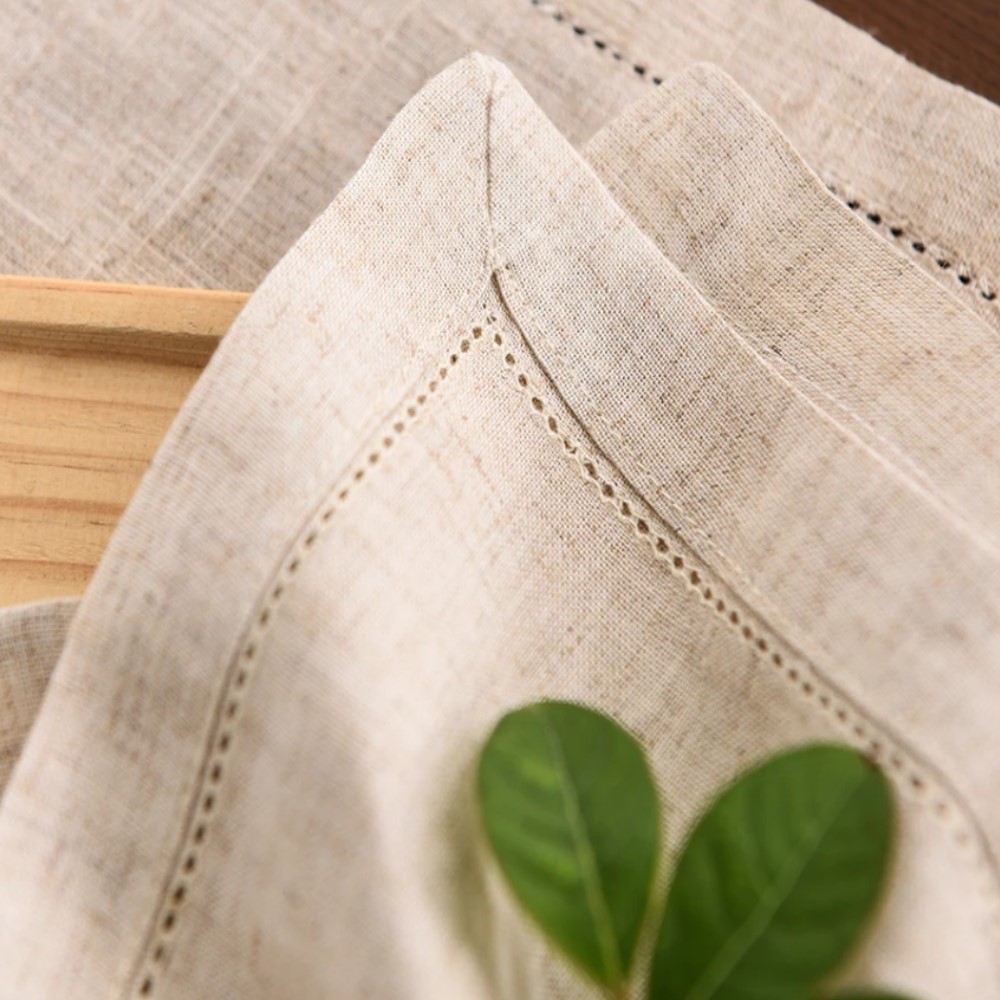 1/5/10pcs Hemstitched Linen Kh - Linen Napkin Set incelemesi ve fiyatı