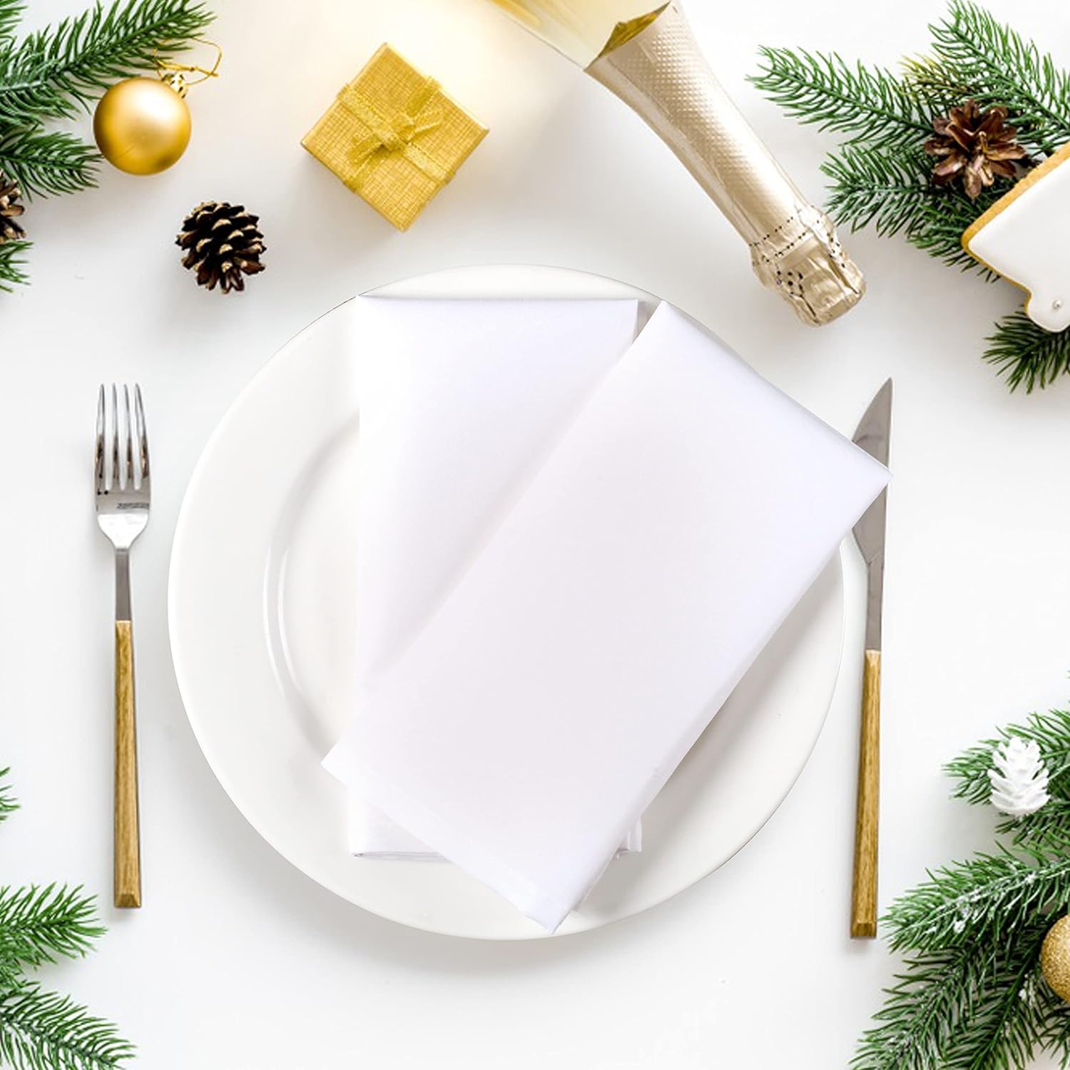 6 Pieces 100% Cotton Dinner Na - Linen Napkin Set incelemesi ve fiyatı